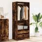 Preview: Kleiderschrank Räuchereiche 80x50x200 cm Holzwerkstoffs