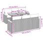 Preview: 7-tlg. Garten-Sofagarnitur mit Kissen Grau Poly Rattan Akazie