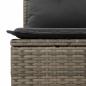 Preview: 5-tlg. Garten-Sofagarnitur mit Kissen Grau Poly Rattan Akazie