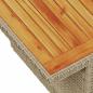 Preview: 7-tlg. Garten-Sofagarnitur mit Kissen Beige Poly Rattan Akazie