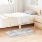 Preview: ARDEBO.de - Teppich Shaggy Hochflor NAVARRA Silbergrau 60x100 cm Polyester