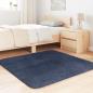 Preview: Teppich Shaggy Hochflor NAVARRA Marineblau 120x120 cm Polyester