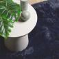 Preview: Teppich Shaggy Hochflor NAVARRA Marineblau 120x120 cm Polyester