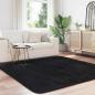 Preview: Teppich Shaggy Hochflor NAVARRA Schwarz 200x200 cm Polyester
