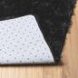 Preview: Teppich Shaggy Hochflor NAVARRA Schwarz 200x200 cm Polyester