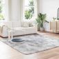 Preview: Teppich Shaggy Hochflor NAVARRA Silbergrau 240x240 cm Polyester