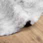 Preview: Teppich Shaggy Hochflor NAVARRA Silbergrau 120x120 cm Polyester