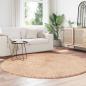 Preview: Teppich Shaggy Hochflor NAVARRA Beige 200x200 cm Polyester