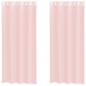 Preview: Voile Vorhänge mit Ösen 2 Stk. Hellrosa 140x245 cm