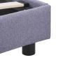 Preview: Bettgestell ohne Matratze Hellgrau Stoff 135x190 cm