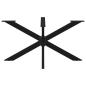 Preview: Esstischbein in Spinnenform Schwarz 150x78x(72-73) cm Stahl