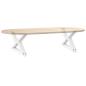 Preview: Couchtischbeine 2 Stk. Weiß 60x(30-31,3) cm Stahl