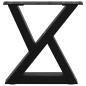 Preview: Couchtischbeine 2 Stk. Schwarz 40x(30-31,3) cm Stahl