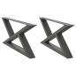 Preview: Couchtischbeine 2 Stk. Anthrazit 70x(30-31,3) cm Stahl