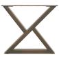 Preview: Couchtischbeine 2 Stk. Naturstahl 60x(42-43,3) cm Stahl