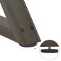 Preview: Couchtischbeine 2 Stk. Naturstahl 60x(42-43,3) cm Stahl