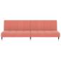Preview: Schlafsofa 2-Sitzer Rosa Samt