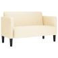 Preview: Zweisitzer-Sofa Creme 109 cm Cordstoff