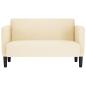 Preview: Zweisitzer-Sofa Creme 109 cm Cordstoff
