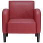 Preview: Sessel mit Armlehnen Weinrot 54 cm Kunstleder