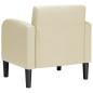 Preview: Sessel mit Armlehnen Creme 54 cm Kunstleder