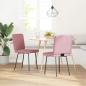 Preview: ARDEBO.de - Esszimmerstühle 2 Stk. Rosa Samt