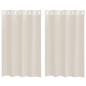 Preview: Voile Vorhänge mit Ösen 2 Stk. Creme 140x175 cm