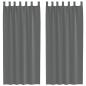 Preview: Voile Vorhänge mit Schlaufen 2 Stk. Dunkelgrau 140x225 cm