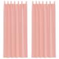 Preview: Voile Vorhänge mit Schlaufen 2 Stk. Rosa 140x260 cm