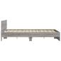 Preview: Bettgestell mit Kopfteil LED-Beleuchtung Grau Sonoma 150x200 cm