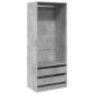 Preview: Kleiderschrank Betongrau 80x50x200 cm Holzwerkstoff