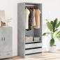 Preview: Kleiderschrank Betongrau 80x50x200 cm Holzwerkstoff