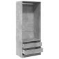 Preview: Kleiderschrank Betongrau 80x50x200 cm Holzwerkstoff