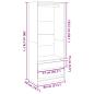 Preview: Kleiderschrank Betongrau 80x50x200 cm Holzwerkstoff