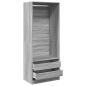 Preview: Kleiderschrank Grau Sonoma 80x50x200 cm Holzwerkstoff