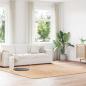 Preview: ARDEBO.de - Teppich Shaggy Hochflor NAVARRA Beige 240x240 cm Polyester