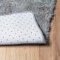 Preview: Teppich Shaggy Hochflor NAVARRA Hellgrau 120x120 cm Polyester