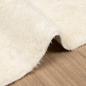Preview: Teppich Shaggy Hochflor NAVARRA Creme 200x200 cm Polyester