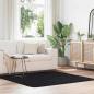 Preview: ARDEBO.de - Teppich Shaggy Hochflor NAVARRA Schwarz 160x160 cm Polyester