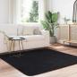 Preview: Teppich Shaggy Hochflor NAVARRA Schwarz 160x160 cm Polyester