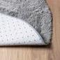 Preview: Teppich Shaggy Hochflor NAVARRA Hellgrau 100x100 cm Polyester