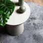 Preview: Teppich Shaggy Hochflor NAVARRA Hellgrau 100x100 cm Polyester