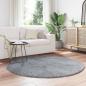Preview: Teppich Shaggy Hochflor NAVARRA Hellgrau 160x160 cm Polyester