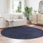 Preview: Teppich Shaggy Hochflor NAVARRA Marineblau 200x200 cm Polyester