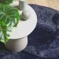 Preview: Teppich Shaggy Hochflor NAVARRA Marineblau 200x200 cm Polyester