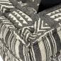 Preview: 2-Sitzer Modularer Pouf Grau Gestreift Stoff