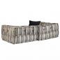 Preview: 2-Sitzer Modularer Pouf Grau Gestreift Stoff