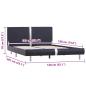 Preview: Bettgestell ohne Matratze Schwarz Kunstleder 135x190 cm