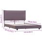 Preview: Bettgestell ohne Matratze Taupe Stoff 90x200 cm