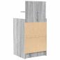 Preview: Nachttische mit 2 Schubladen 2 Stk. Grau Sonoma 38x34x80 cm